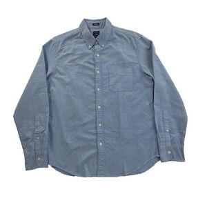 J. Crew Flex Oxford Men's L Blue NEW Slim Untucked Stretch NWT Classic